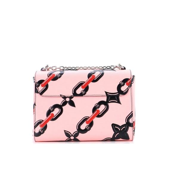 Louis Vuitton chain Twist Handbag Limited Edition Print Epi Leather MM Pink - Picture 3 of 8